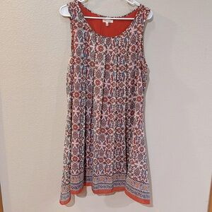Max Studio handkerchief hem style lined sleeveless dress. Sz Large